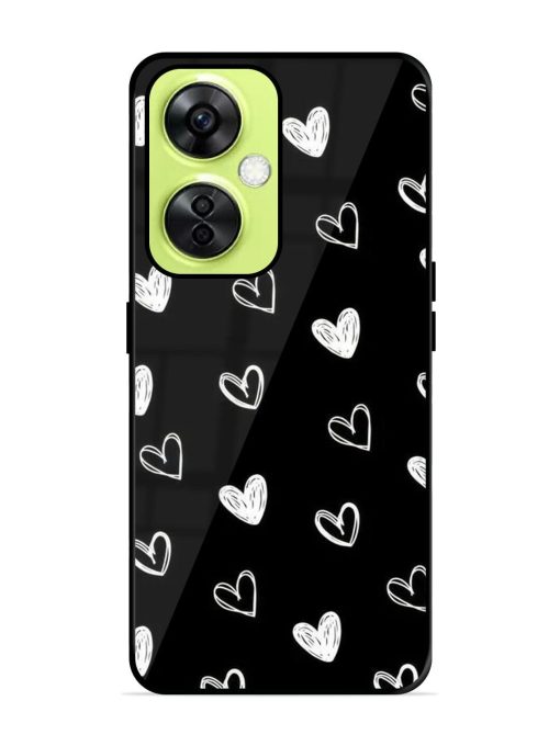 Scattered Hearts Glossy Soft Edge Case for Oneplus Nord Ce 3 Lite (5G) Chachhi