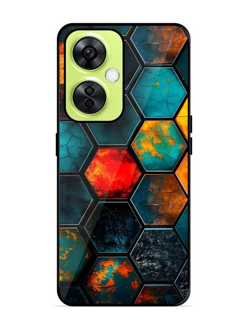 Hexagon Hive Glossy Soft Edge Case for Oneplus Nord Ce 3 Lite (5G) Chachhi