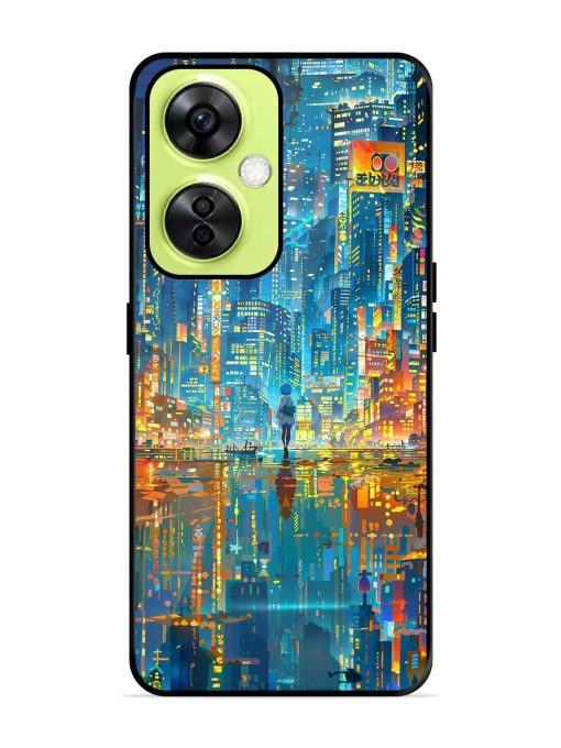 Neon Metropolis Glossy Soft Edge Case for Oneplus Nord Ce 3 Lite (5G) Chachhi