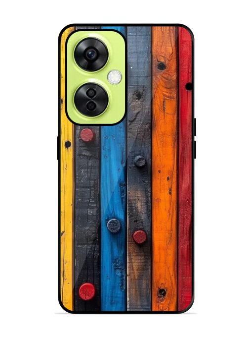 Rainbow Plank Glossy Soft Edge Case for Oneplus Nord Ce 3 Lite (5G) Chachhi