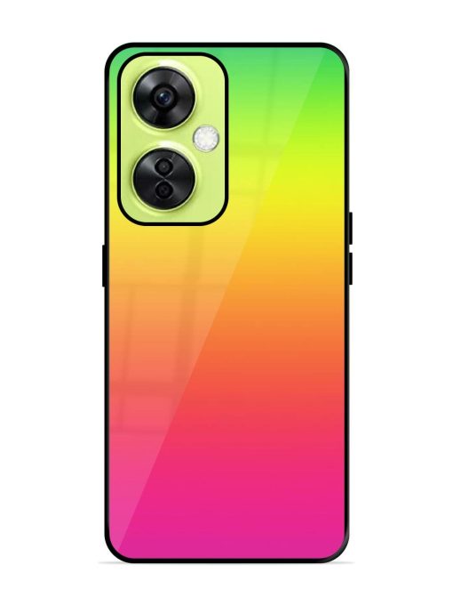 Rainbow Gradient Glossy Soft Edge Case for Oneplus Nord Ce 3 Lite (5G) Chachhi