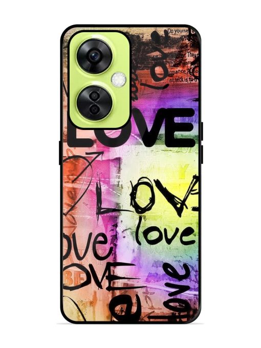 Love Graffiti Glossy Soft Edge Case for Oneplus Nord Ce 3 Lite (5G) Chachhi