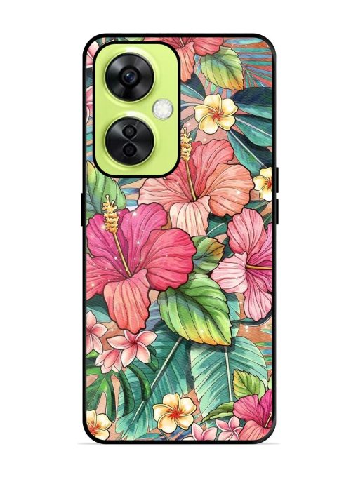 Tropical Tapestry Glossy Soft Edge Case for Oneplus Nord Ce 3 Lite (5G) Chachhi