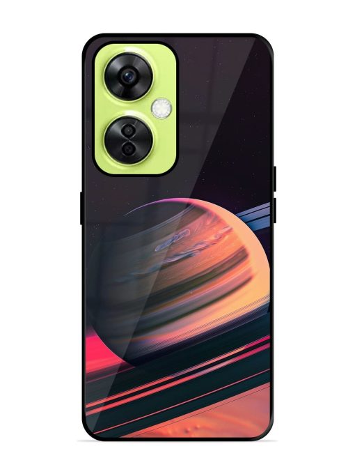 Neon Saturn Glossy Soft Edge Case for Oneplus Nord Ce 3 Lite (5G) Chachhi