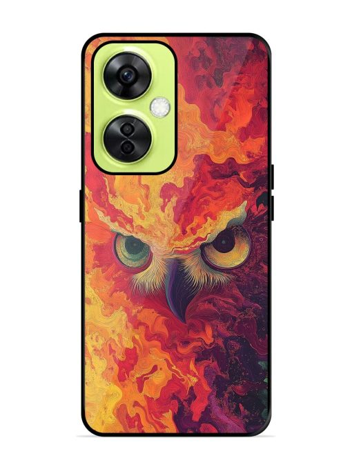 Fiery Owl Glossy Soft Edge Case for Oneplus Nord Ce 3 Lite (5G) Chachhi