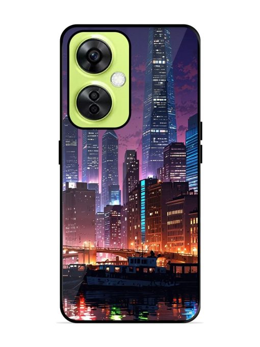 Neon Nightscape Glossy Soft Edge Case for Oneplus Nord Ce 3 Lite (5G) Chachhi