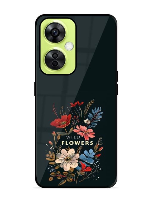 Dark Floral Glossy Soft Edge Case for Oneplus Nord Ce 3 Lite (5G) Chachhi