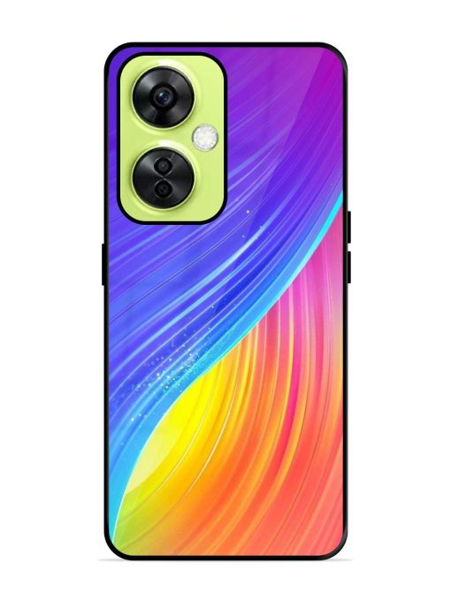 Neon Swirl Glossy Soft Edge Case for Oneplus Nord Ce 3 Lite (5G) Chachhi