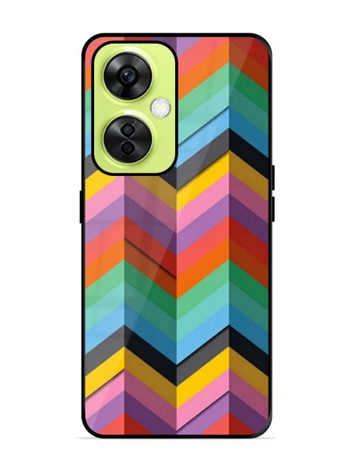 Colorful Zigzag Glossy Soft Edge Case for Oneplus Nord Ce 3 Lite (5G) Chachhi