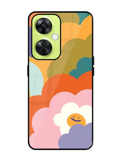 Happy Flower Power Glossy Soft Edge Case for Oneplus Nord Ce 3 Lite (5G) Chachhi