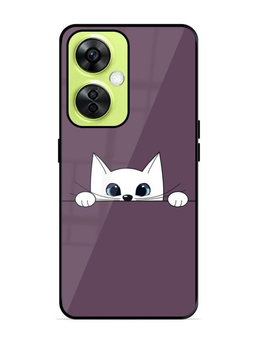 Peek-A-Boo Kitty Glossy Soft Edge Case for Oneplus Nord Ce 3 Lite (5G) Chachhi