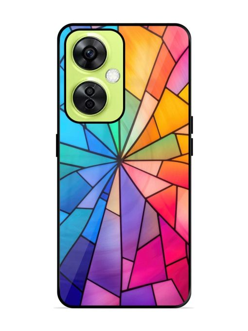 Stained Glass Kaleidoscope Of Colors Glossy Soft Edge Case for Oneplus Nord Ce 3 Lite (5G) Chachhi