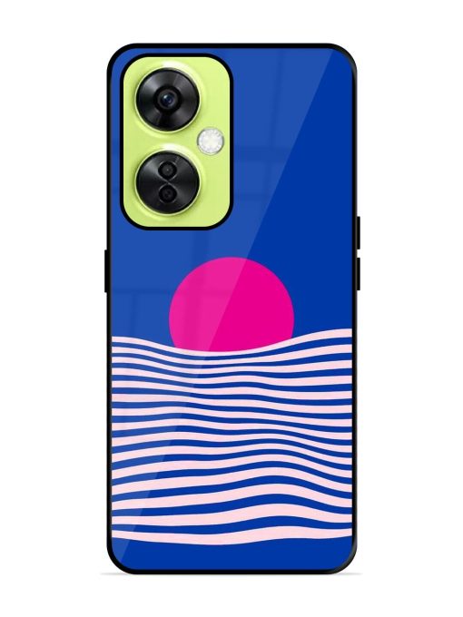 Pink Sunset Over Blue Waves Glossy Soft Edge Case for Oneplus Nord Ce 3 Lite (5G) Chachhi