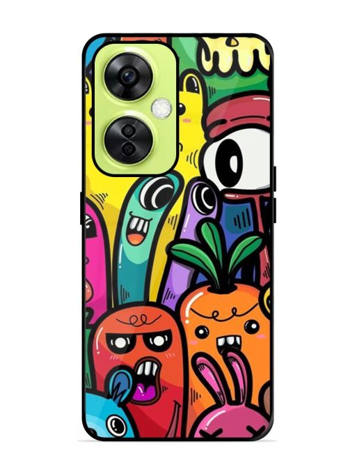 Whimsical Doodle Chaos Glossy Soft Edge Case for Oneplus Nord Ce 3 Lite (5G) Chachhi