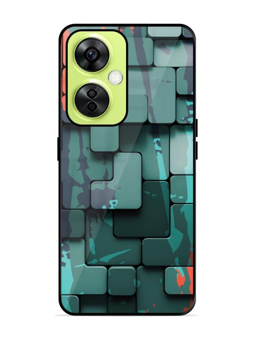 Abstract Geometric Mosaic Glossy Soft Edge Case for Oneplus Nord Ce 3 Lite (5G) Chachhi