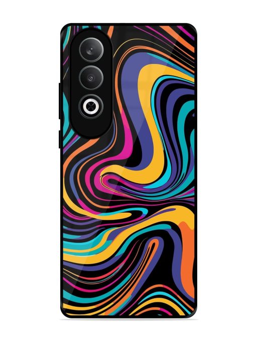 Psychedelic Swirl Glossy Soft Edge Case for Oneplus Nord Ce 4 (5G) Chachhi