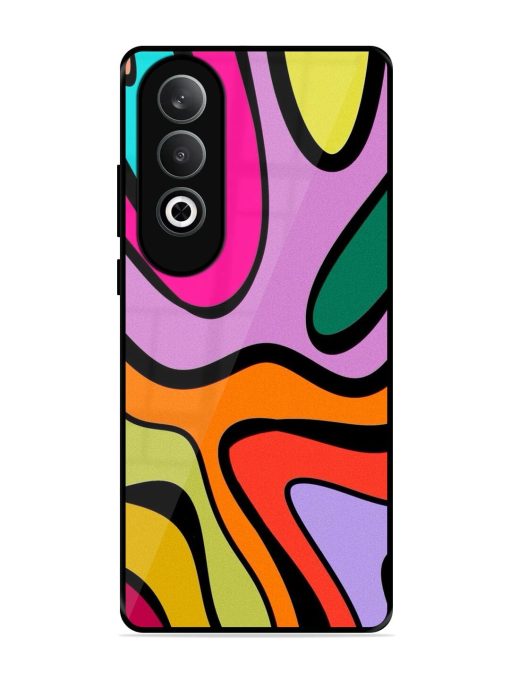 Groovy Swirls Glossy Soft Edge Case for Oneplus Nord Ce 4 (5G) Chachhi