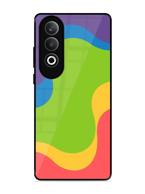 Wavy Rainbow Wonderland Glossy Soft Edge Case for Oneplus Nord Ce 4 (5G) Chachhi