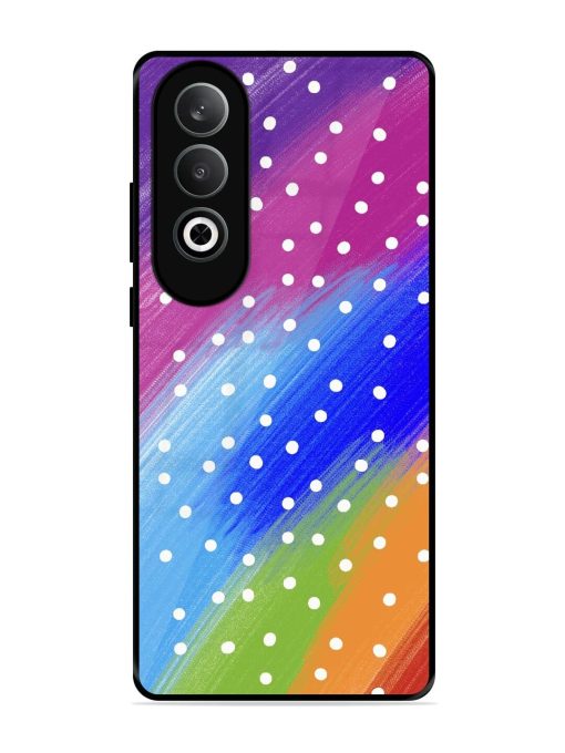 Rainbow Polka Dot Dream Glossy Soft Edge Case for Oneplus Nord Ce 4 (5G) Chachhi