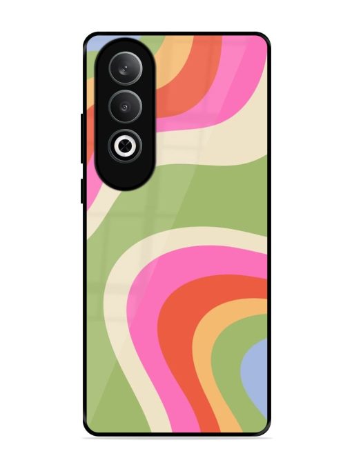 Wavy Rainbow Wonderland Glossy Soft Edge Case for Oneplus Nord Ce 4 (5G) Chachhi