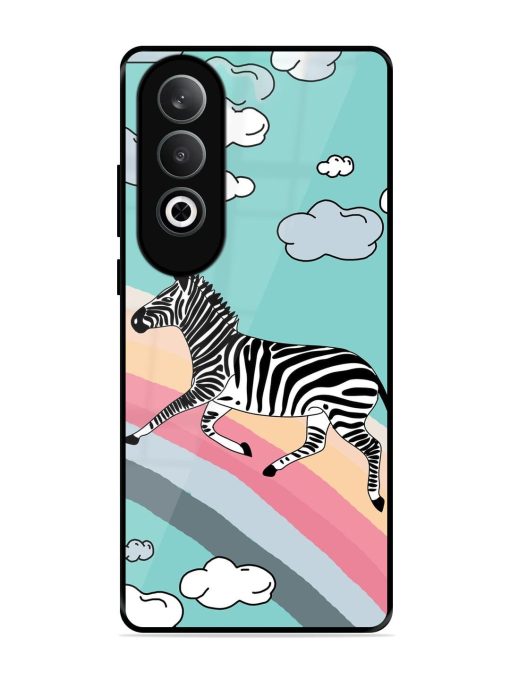 Zebra On A Rainbow Glossy Soft Edge Case for Oneplus Nord Ce 4 (5G) Chachhi