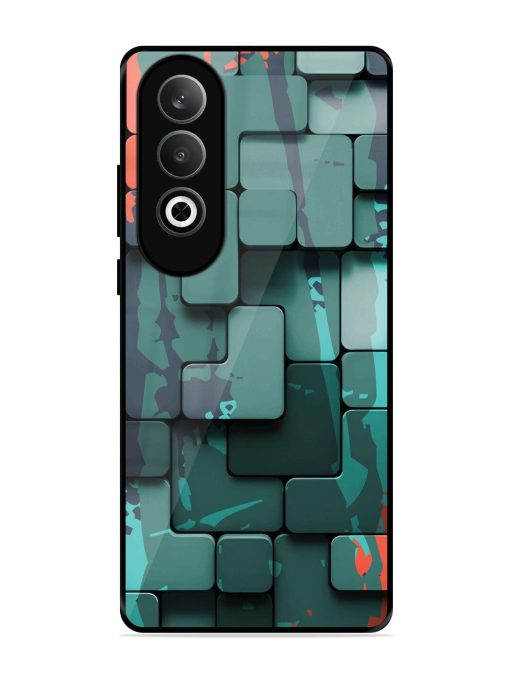 Abstract Geometric Mosaic Glossy Soft Edge Case for Oneplus Nord Ce 4 (5G)