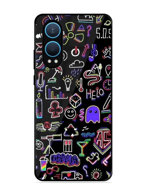 Neon Doodle Glossy Soft Edge Case for Oneplus Nord Ce 4 Lite (5G) Chachhi