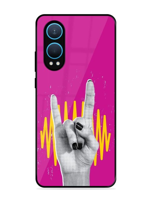 Rock Hand Glossy Soft Edge Case for Oneplus Nord Ce 4 Lite (5G) Chachhi