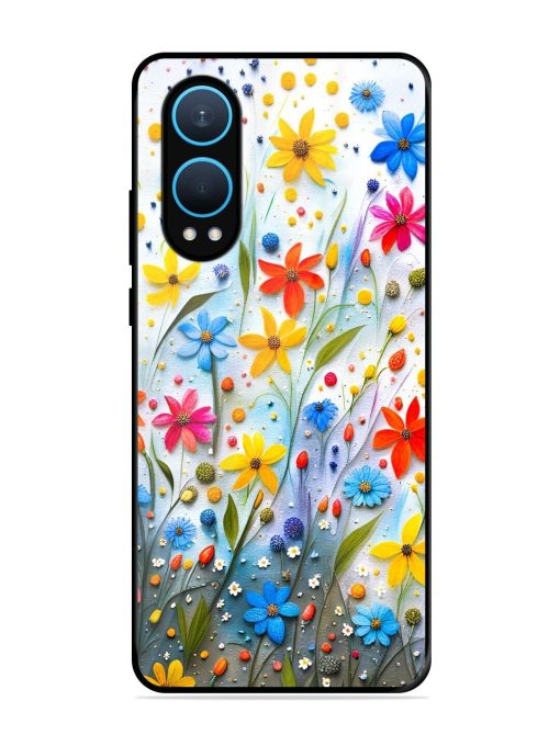 Vibrant Floral Glossy Soft Edge Case for Oneplus Nord Ce 4 Lite (5G) Chachhi