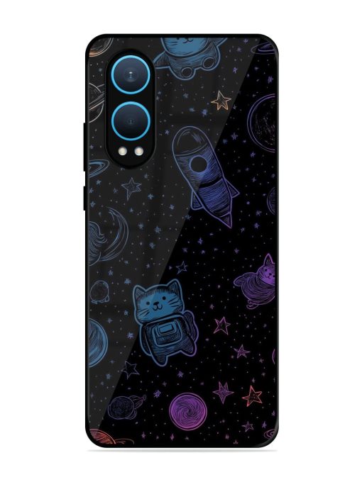 Cosmic Cat Chaos Glossy Soft Edge Case for Oneplus Nord Ce 4 Lite (5G) Chachhi