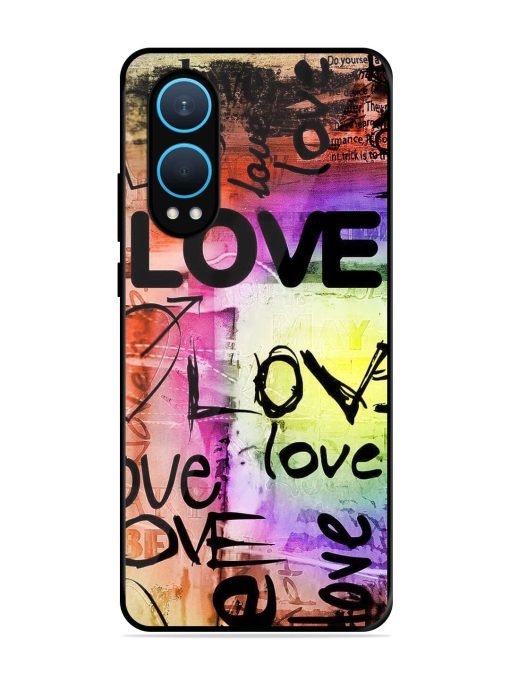 Love Graffiti Glossy Soft Edge Case for Oneplus Nord Ce 4 Lite (5G) Chachhi