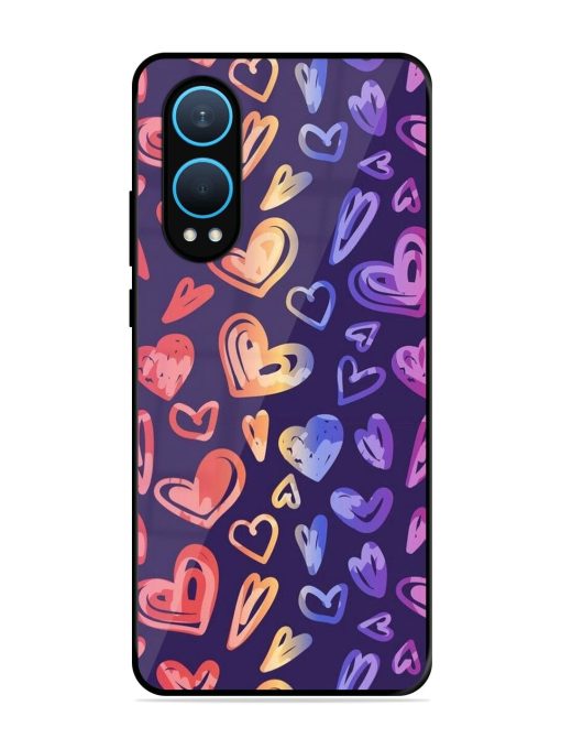 Rainbow Hearts Glossy Soft Edge Case for Oneplus Nord Ce 4 Lite (5G) Chachhi