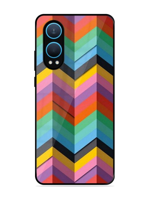 Colorful Zigzag Glossy Soft Edge Case for Oneplus Nord Ce 4 Lite (5G) Chachhi