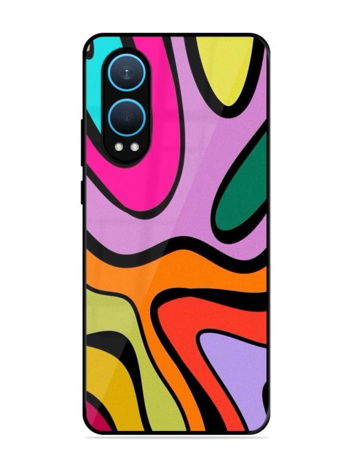 Groovy Swirls Glossy Soft Edge Case for Oneplus Nord Ce 4 Lite (5G) Chachhi