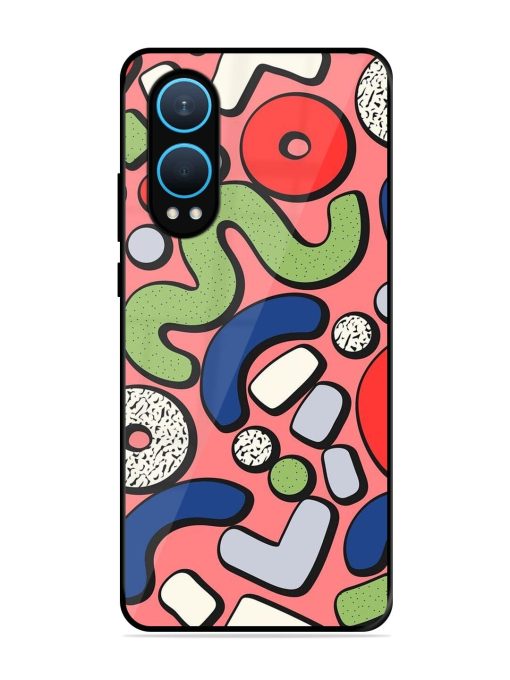 Groovy Geometric Shapes Glossy Soft Edge Case for Oneplus Nord Ce 4 Lite (5G) Chachhi