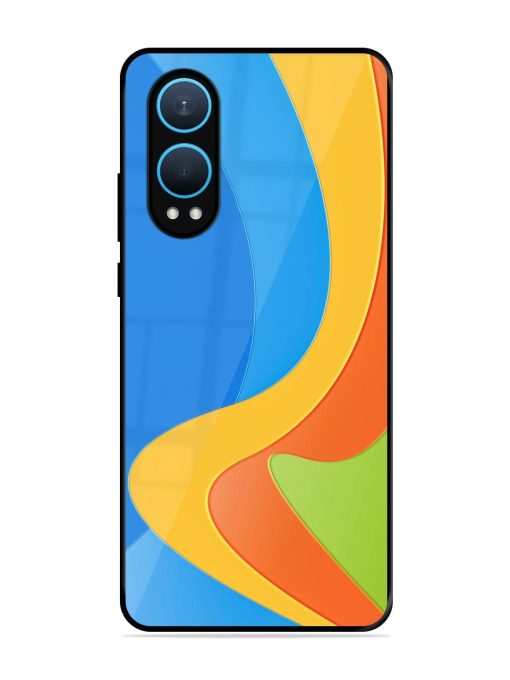 Curvy Color Cascade Glossy Soft Edge Case for Oneplus Nord Ce 4 Lite (5G) Chachhi