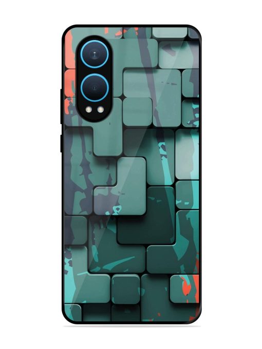 Abstract Geometric Mosaic Glossy Soft Edge Case for Oneplus Nord Ce 4 Lite (5G) Chachhi