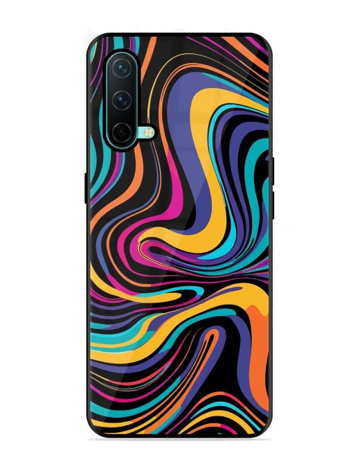 Psychedelic Swirl Glossy Soft Edge Case for Oneplus Nord Ce (5G) Chachhi