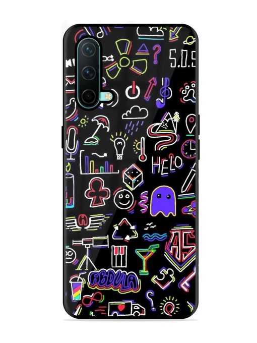 Neon Doodle Glossy Soft Edge Case for Oneplus Nord Ce (5G) Chachhi