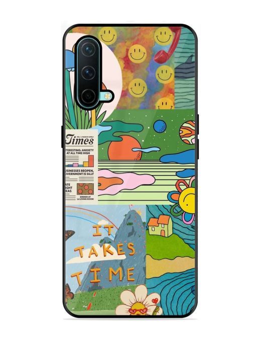 Groovy Vibes Glossy Soft Edge Case for Oneplus Nord Ce (5G) Chachhi