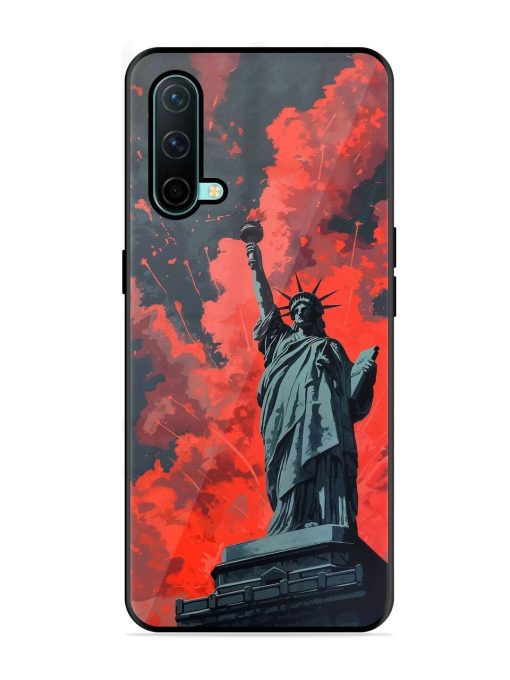 Lady Liberty'S Firework Finale Glossy Soft Edge Case for Oneplus Nord Ce (5G) Chachhi