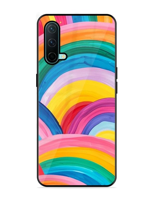 Rainbow Symphony Glossy Soft Edge Case for Oneplus Nord Ce (5G) Chachhi