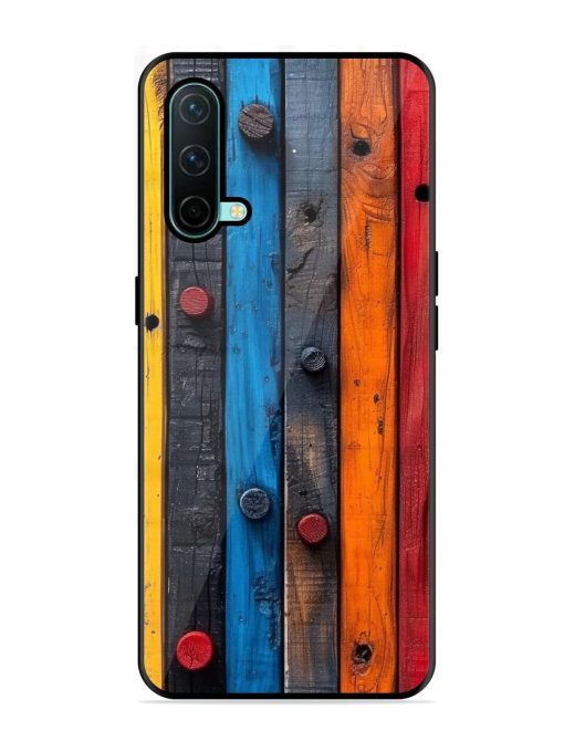 Rainbow Plank Glossy Soft Edge Case for Oneplus Nord Ce (5G) Chachhi