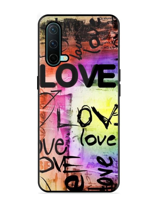 Love Graffiti Glossy Soft Edge Case for Oneplus Nord Ce (5G) Chachhi