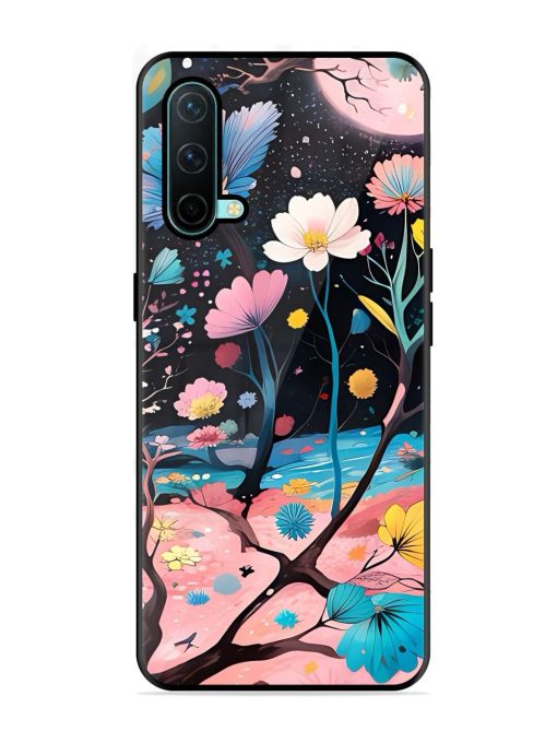 Cosmic Bloom Glossy Soft Edge Case for Oneplus Nord Ce (5G) Chachhi