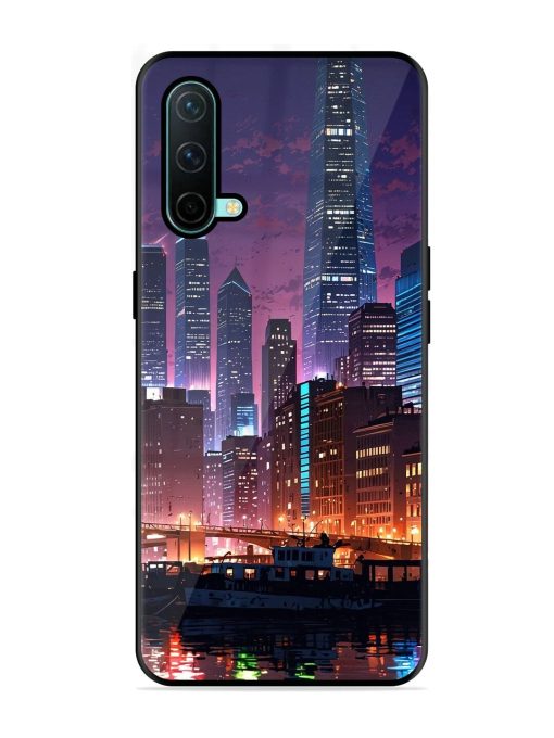 Neon Nightscape Glossy Soft Edge Case for Oneplus Nord Ce (5G) Chachhi