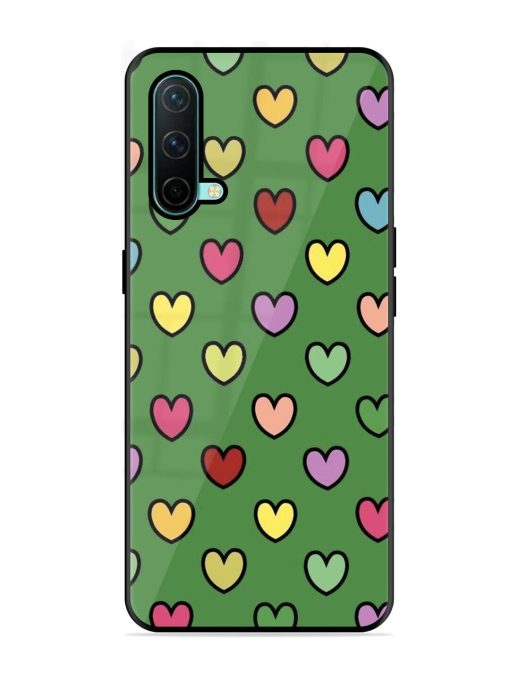 Rainbow Heart Parade Glossy Soft Edge Case for Oneplus Nord Ce (5G) Chachhi