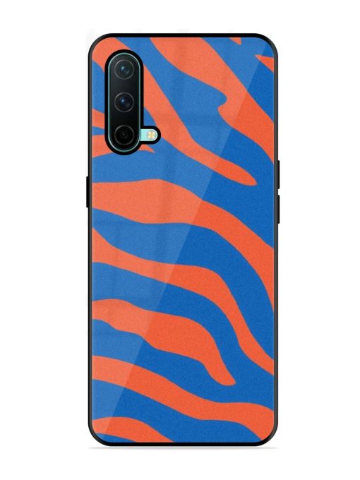 Zebra Stripes In Blue And Orange Glossy Soft Edge Case for Oneplus Nord Ce (5G) Chachhi