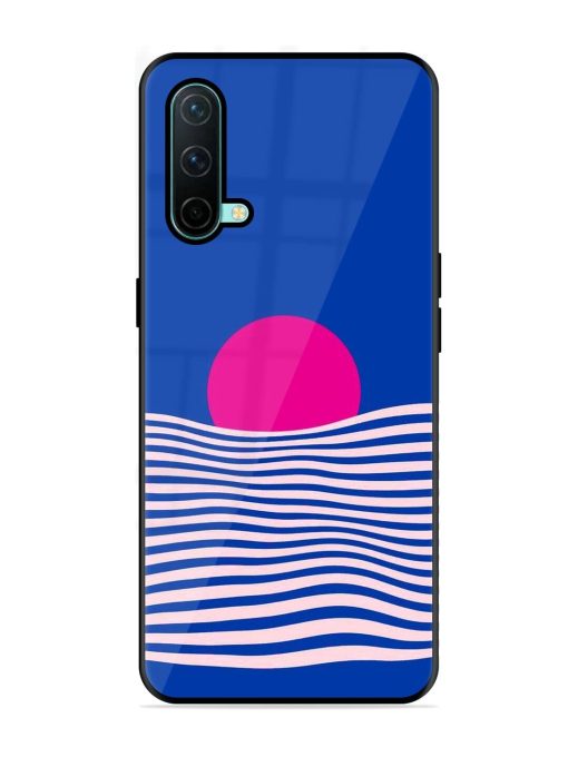 Pink Sunset Over Blue Waves Glossy Soft Edge Case for Oneplus Nord Ce (5G) Chachhi