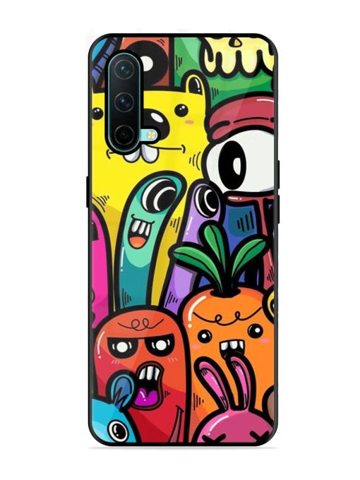 Whimsical Doodle Chaos Glossy Soft Edge Case for Oneplus Nord Ce (5G) Chachhi